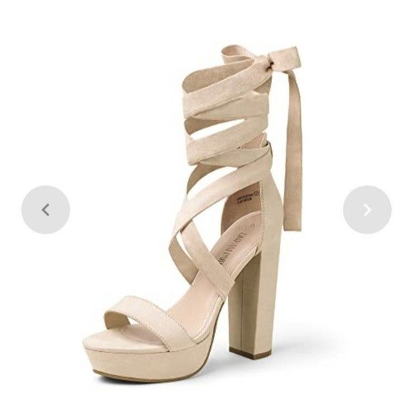 DREAM PAIRS High Chunky Block Platform Heels for Womens Strappy Gladiator Sexy O - Picture 1 of 8